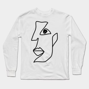 Abstract linear portrait. Long Sleeve T-Shirt